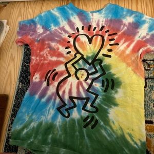 keith haring tye dye shirt